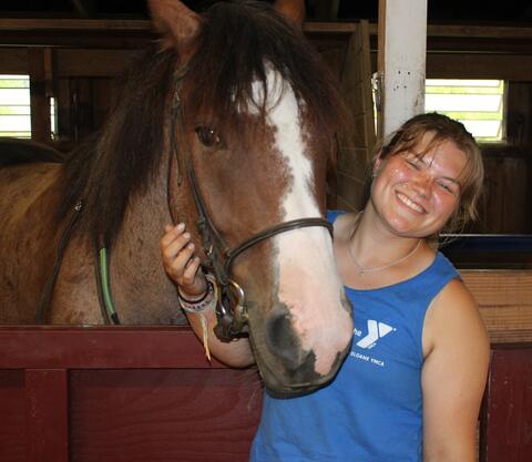 Venla S. worked as a barn counselor at camp this past summer.