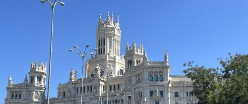 A photo of Plaza Cibeles in Madrid.