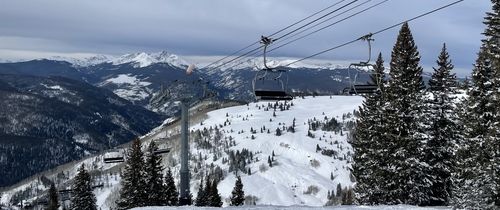 lift lines on Colorado Rocky Mountains
