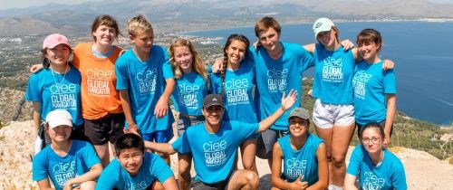 Group of Global Navigators on a cliff in Palma de Mallorca