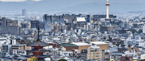 kyoto skyline sunset