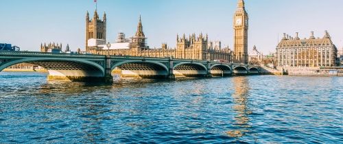 london downtown on sunny day