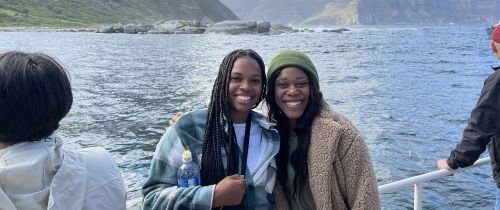 students on boat tour in cape town