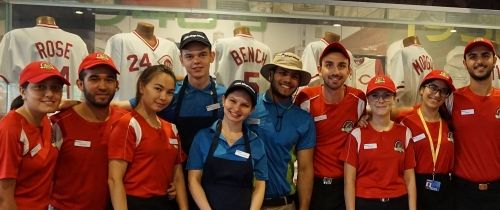 student employees at cedar fair gift shop