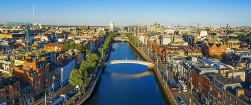 dublin ireland aerial view