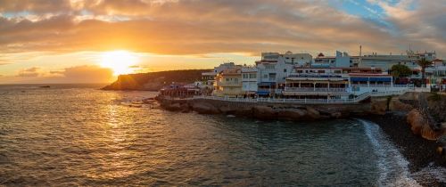 sunset in dominican republic shoreline ocean