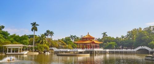 lake and temple abroad taiwan