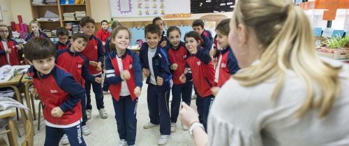 madrid children student teacher