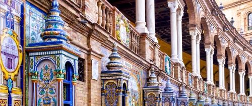 Seville Plaza de Espana columns