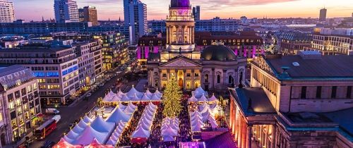 berlin nighttime plaza