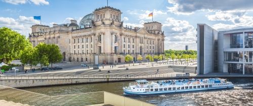 reichstag berlin building and river