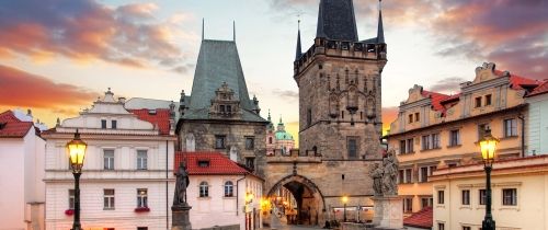 prague-bridge-sunset-tower