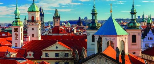 prague rooftops and spires