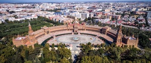 Seville Plaza de Espana aerial