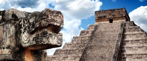 yucatan mexico temple statue