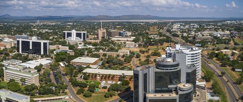 gaborone downtown aerial