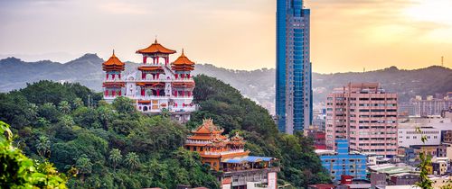 taipei cityscape old and new