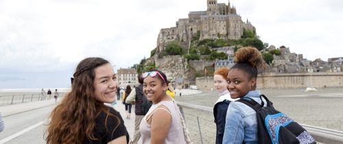 students in Mont Saint-Michel, Rennes
