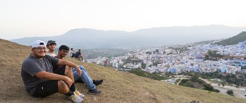 Students hillside