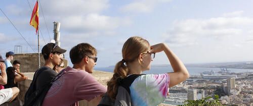 alicante students overlook city abroad