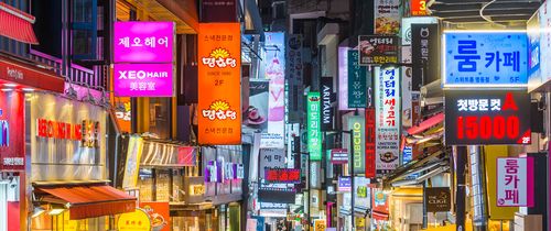seoul myeongdong at night