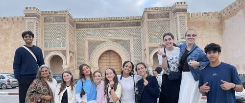 morocco-rabat-high-school-students-group-bab-mansour