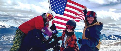 colorado-snowboarding-american-flag