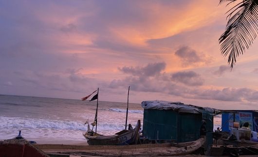 legon ghana purple sunset