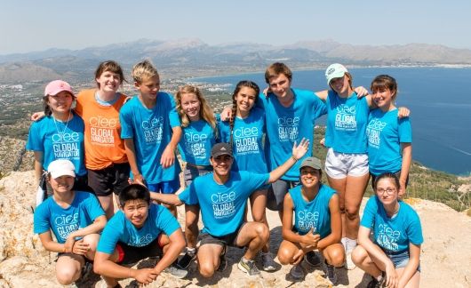 Group of Global Navigators on a cliff in Palma de Mallorca