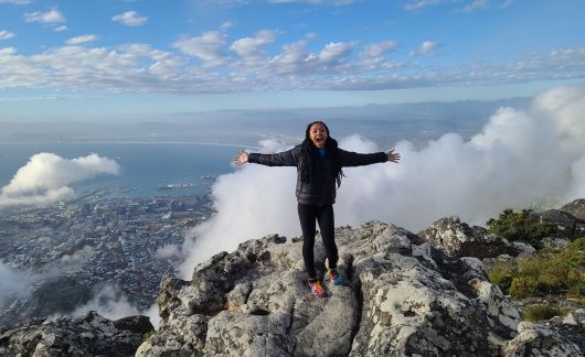 hssa cape town student on mountain