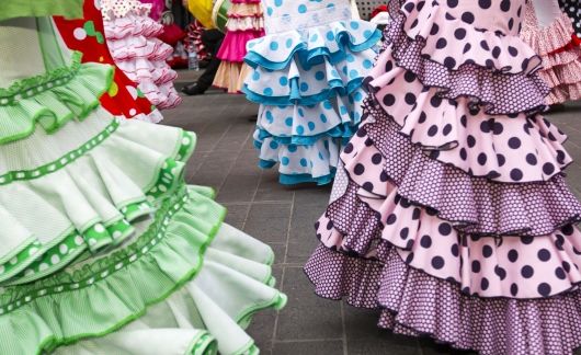 Seville bottoms of flamenco dresses