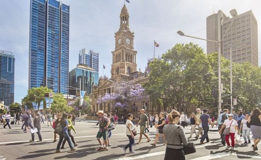 sydney street sunny day