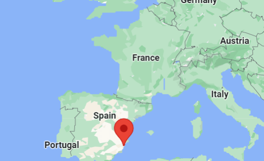 red pin alicante spain map