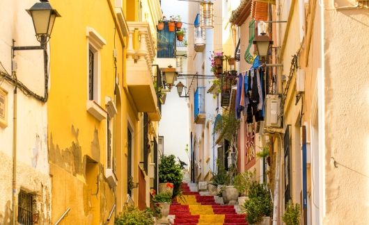 side street in alicante sunny