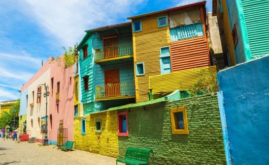 downtown buenos aires colorful houses