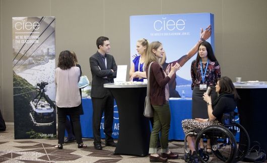 CIEE Annual Conference booth with employees