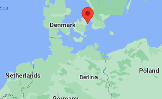 Copenhagen on a map