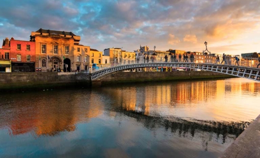 dublin canal sunset