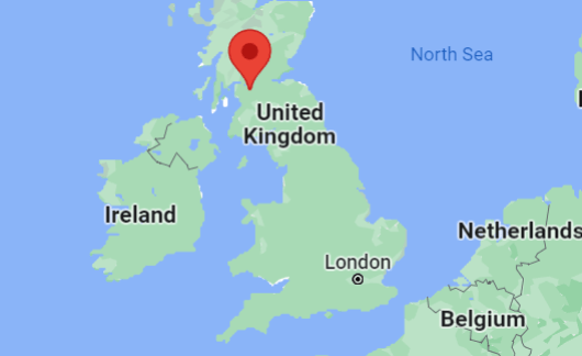 red pin glasgow map