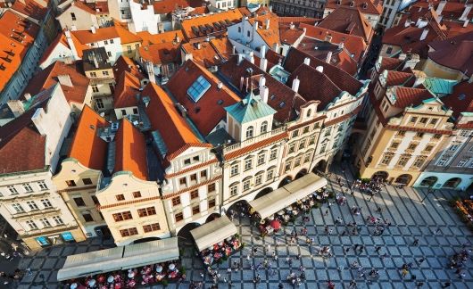 prague old town aerial