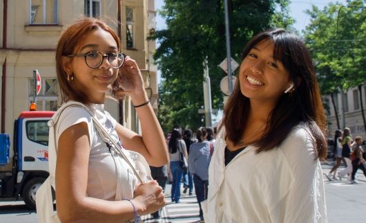 prague students explore the streets of city