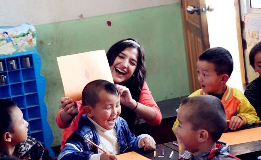 children smiling in school shanghai