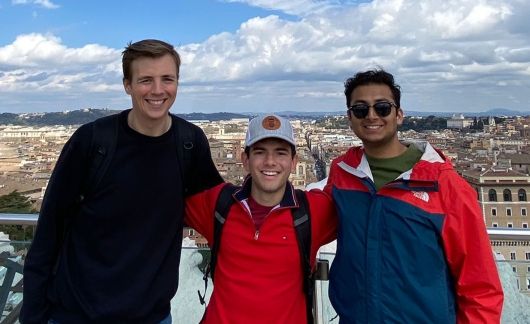 rome study abroad students at city overlook