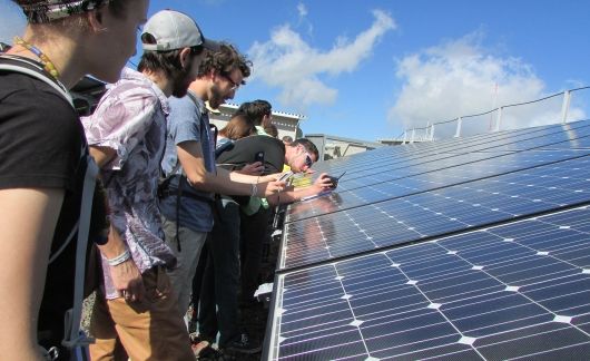 solar panel exploration students abroad
