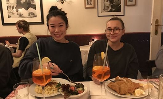 berlin study abroad students share meal