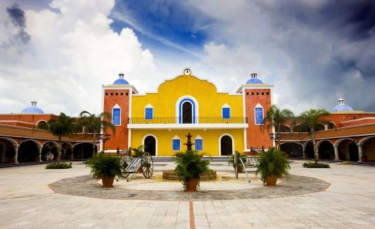 building in city center yucatan mexico