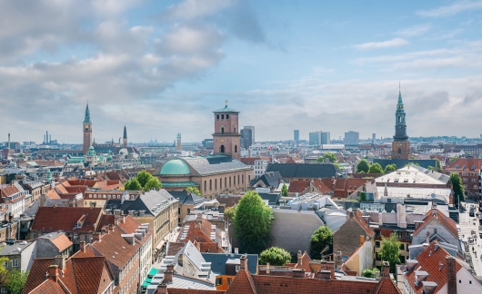 Aerial view of Copenhagen City