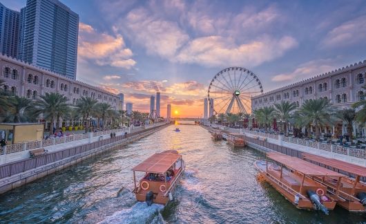 United Arab Emirates at sunset 