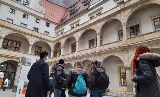 students at museum germany