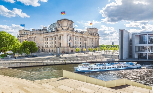 reichstag berlin building and river